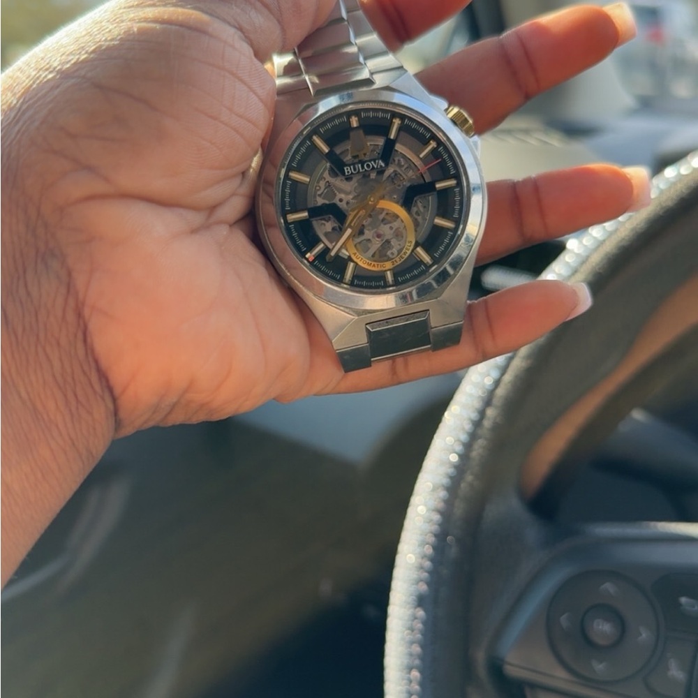Bulova Two-Tone Skeleton Dial Watch